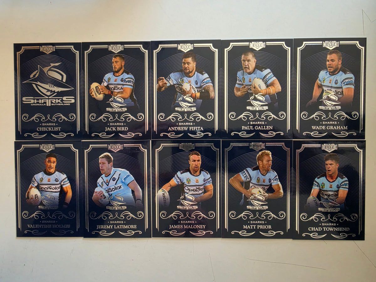 NRL 2017 Elite | Cronulla Sutherland Sharks Base Team Set