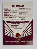 NRL 2012 Daily Telegraph | #004 Ben Hannant | Brisbane Broncos
