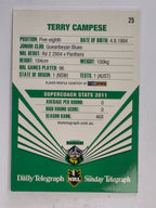 NRL 2012 Daily Telegraph | #025 Terry Campese | Canberra Raiders