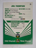 NRL 2012 Daily Telegraph | #035 Joel Thompson | Canberra Raiders
