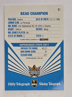 NRL 2012 Daily Telegraph | #051 Beau Champion | Gold Coast Titans
