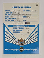 NRL 2012 Daily Telegraph | #054 Ashley Harrison | Gold Coast Titans