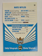 NRL 2012 Daily Telegraph | #058 Nate Myles | Gold Coast Titans
