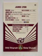 NRL 2012 Daily Telegraph | #065 Jamie Lyon | Manly Warringah Sea Eagles