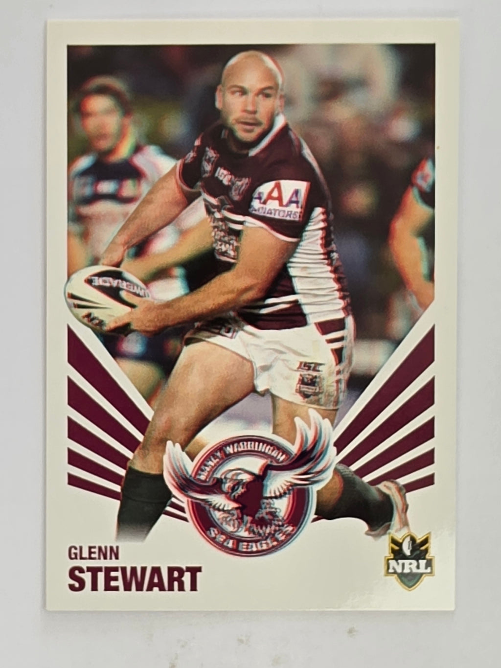 NRL 2012 Daily Telegraph | #069 Glenn Stewart | Manly Warringah Sea Eagles