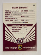 NRL 2012 Daily Telegraph | #069 Glenn Stewart | Manly Warringah Sea Eagles