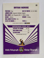 NRL 2012 Daily Telegraph | #080 Bryan Norrie | Melbourne Storm