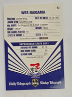 NRL 2012 Daily Telegraph | #093 Wes Naiqama | Newcastle Knights