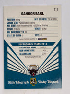 NRL 2012 Daily Telegraph | #111 Sandor Earl | Penrith Panthers