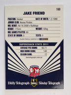 NRL 2012 Daily Telegraph | #160 Jake Friend | Sydney Roosters