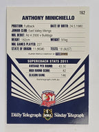 NRL 2012 Daily Telegraph | #162 Anthony Minichiello | Sydney Roosters