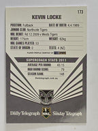 NRL 2012 Daily Telegraph | #173 Kevin Locke | New Zealand Warriors