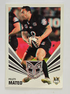 NRL 2012 Daily Telegraph | #177 Feleti Mateo | New Zealand Warriors