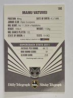NRL 2012 Daily Telegraph | #180 Manu Vatuvei | New Zealand Warriors