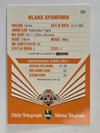NRL 2012 Daily Telegraph | #181 Blake Ayshford | Wests Tigers