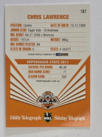 NRL 2012 Daily Telegraph | #187 Chris Lawrence | Wests Tigers