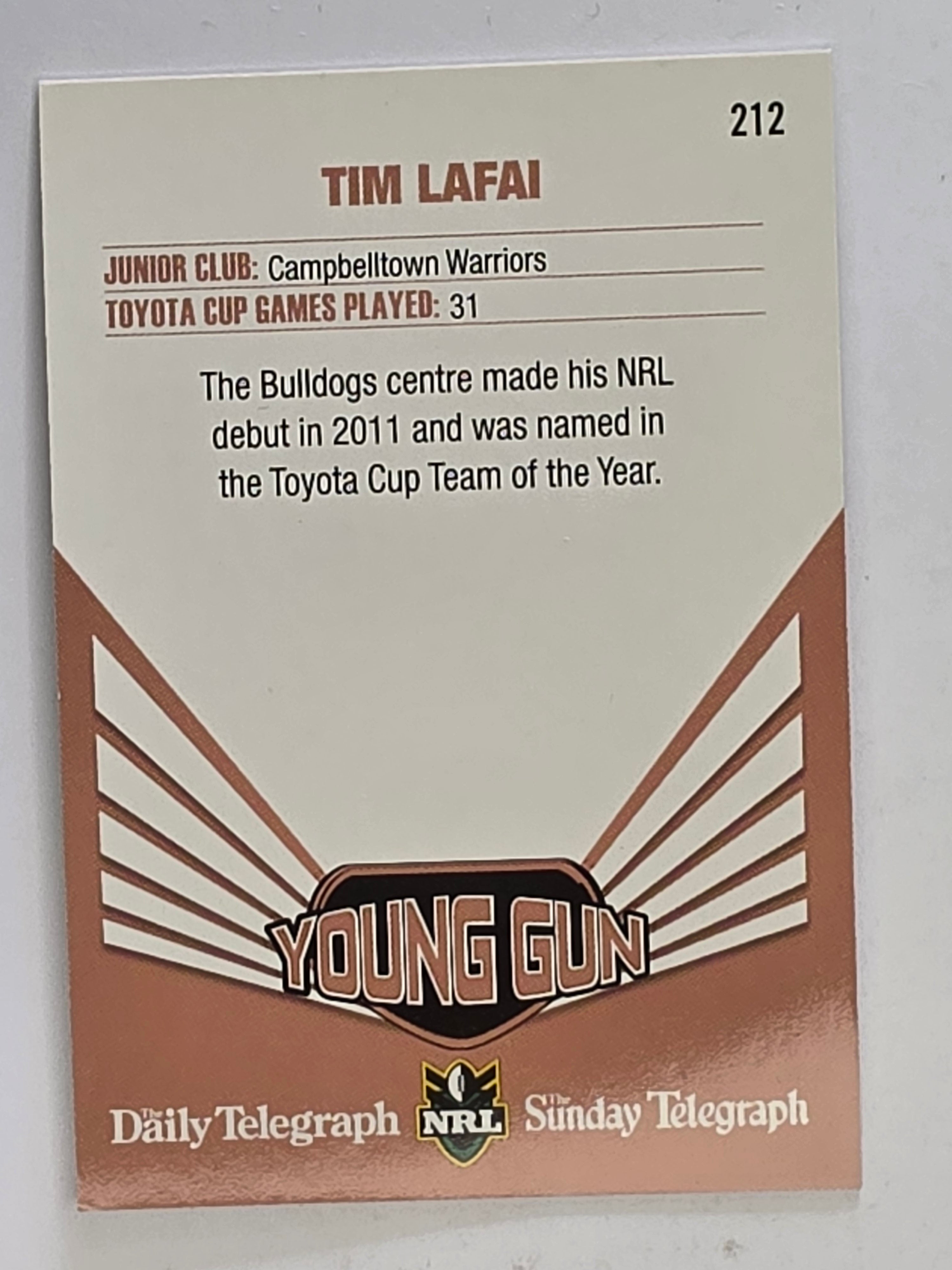 NRL 2012 Daily Telegraph | #212 Tim Lafai Young Gun