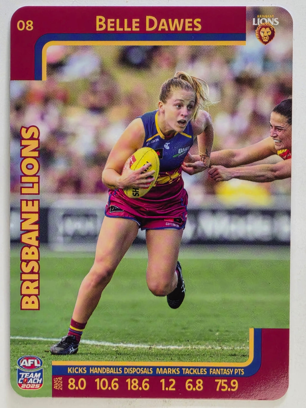 2025 AFLW TeamCoach | #008 Belle Dawes | Brisbane Lions