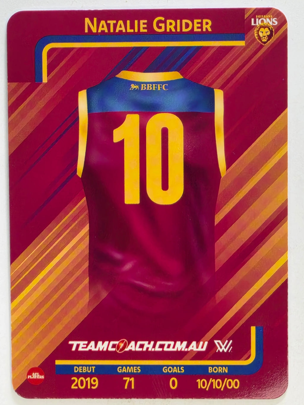2025 AFLW TeamCoach | #009 Natalie Grider | Brisbane Lions
