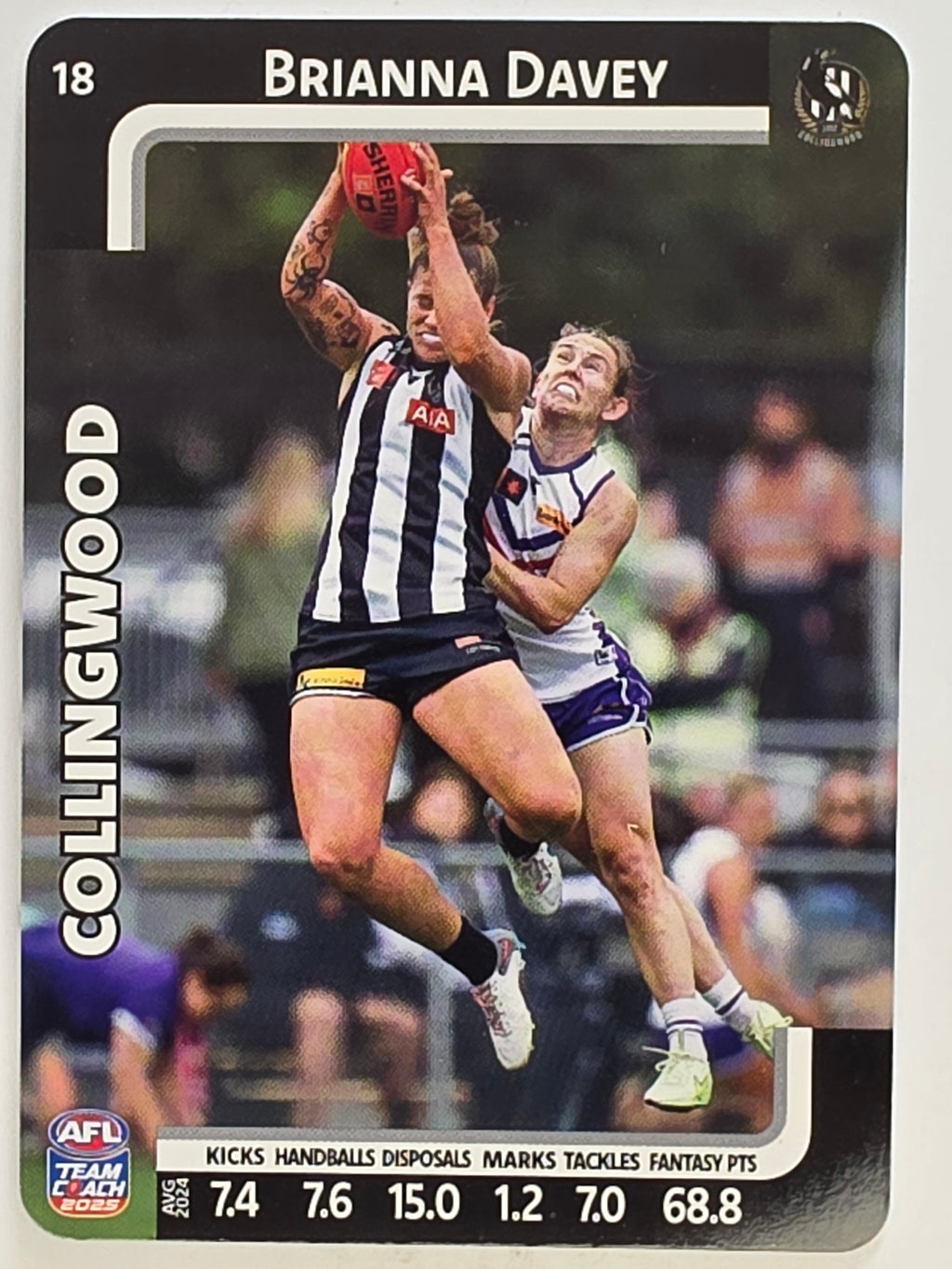2025 AFLW TeamCoach | #018 Brianna Davey | Collingwood Magpies