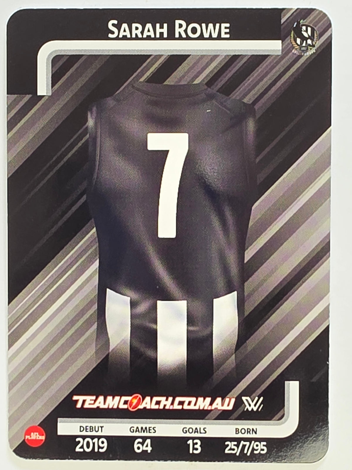 2025 AFLW TeamCoach | #019 Sarah Rowe | Collingwood Magpies