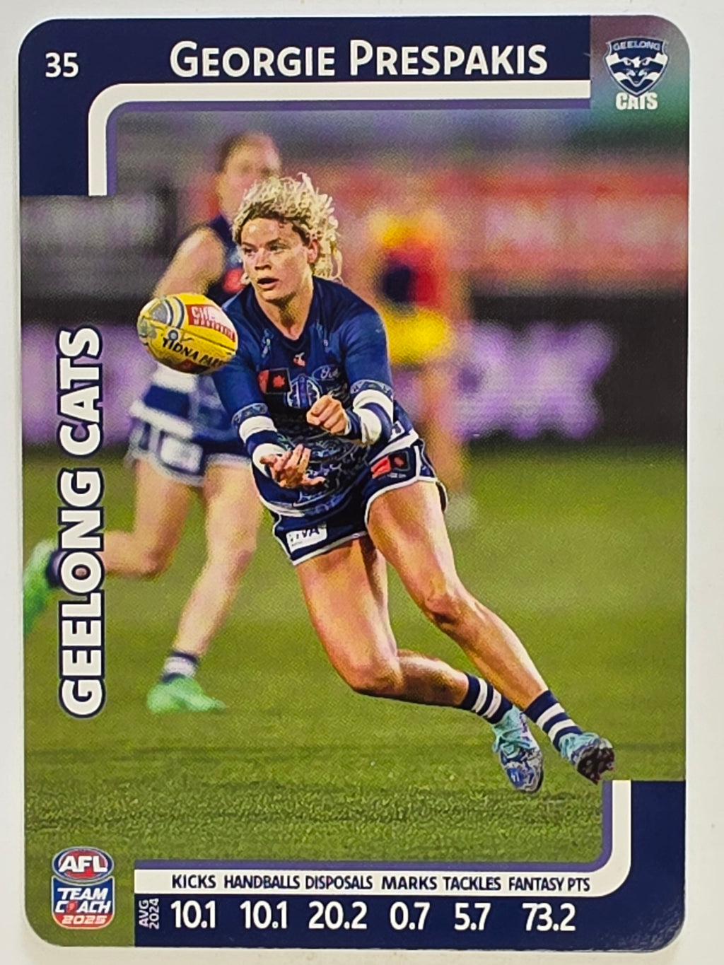 2025 AFLW TeamCoach | #035 Georgie Prespakis | Geelong Cats