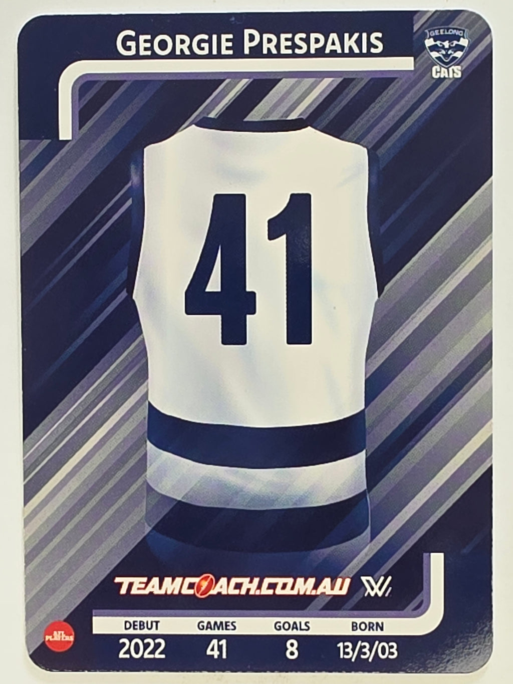 2025 AFLW TeamCoach | #035 Georgie Prespakis | Geelong Cats