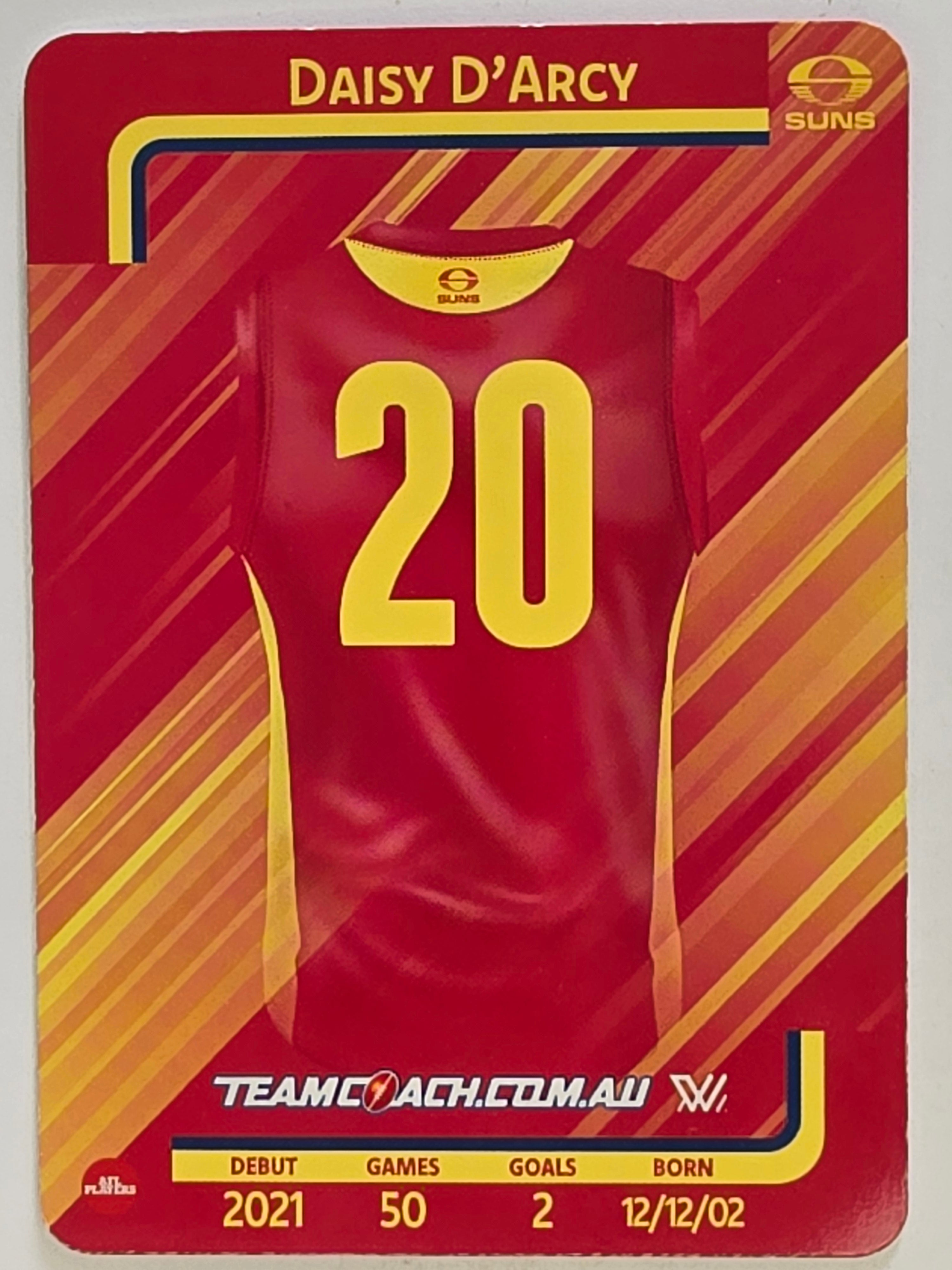 2025 AFLW TeamCoach | #036 Daisy D'Arcy | Gold Coast Suns