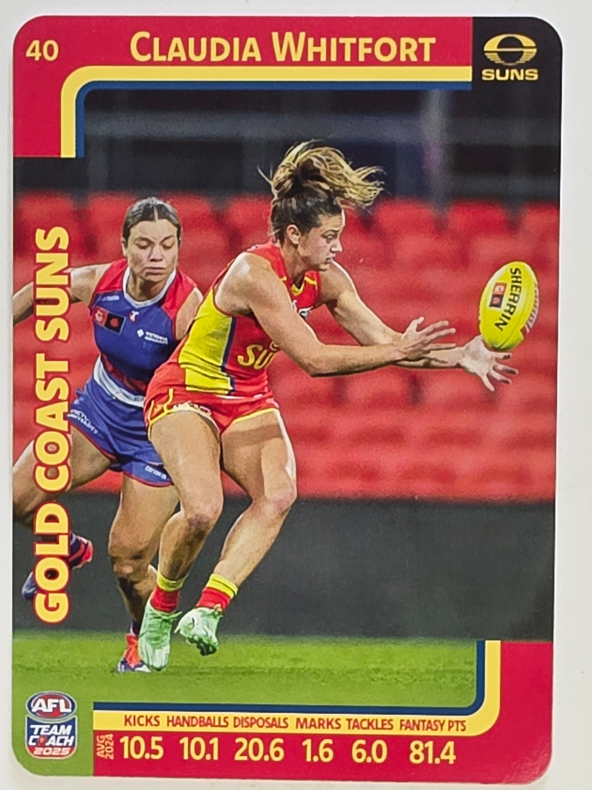 2025 AFLW TeamCoach | #040 Claudia Whitfort | Gold Coast Suns