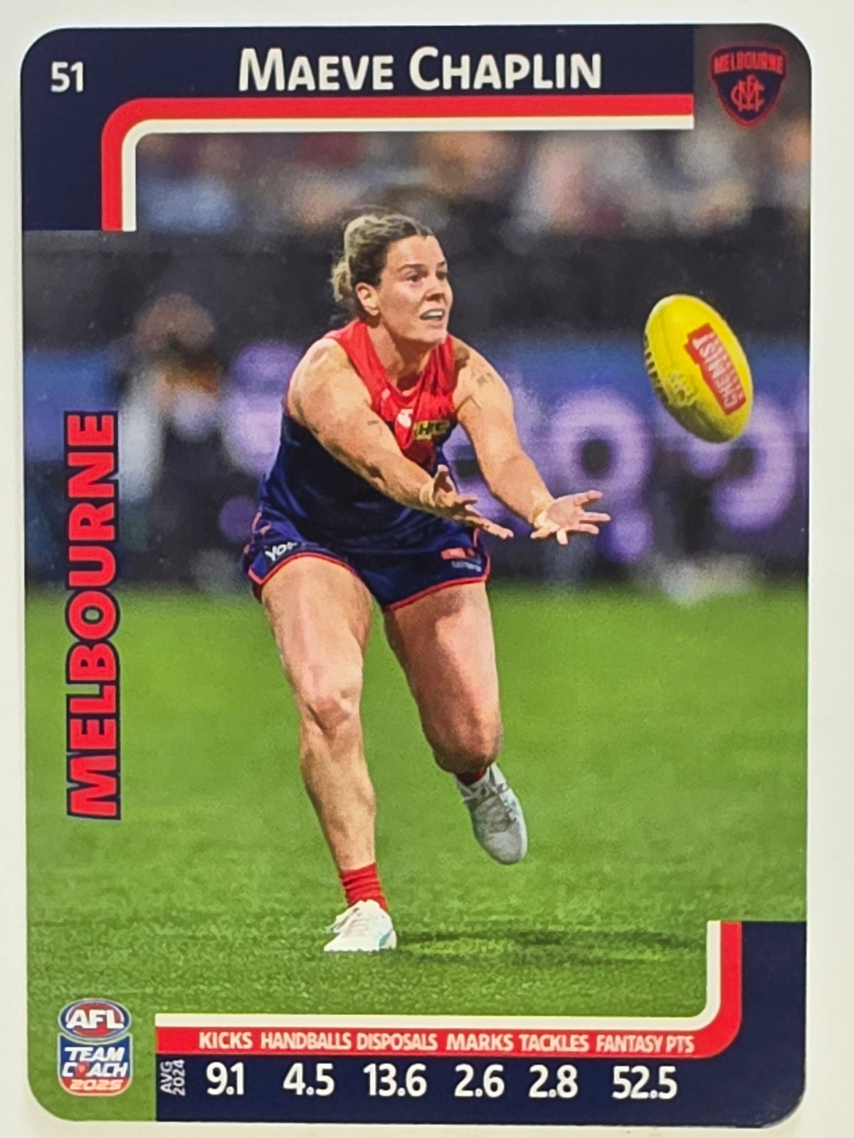 2025 AFLW TeamCoach | #051 Maeve Chaplin | Melbourne Demons