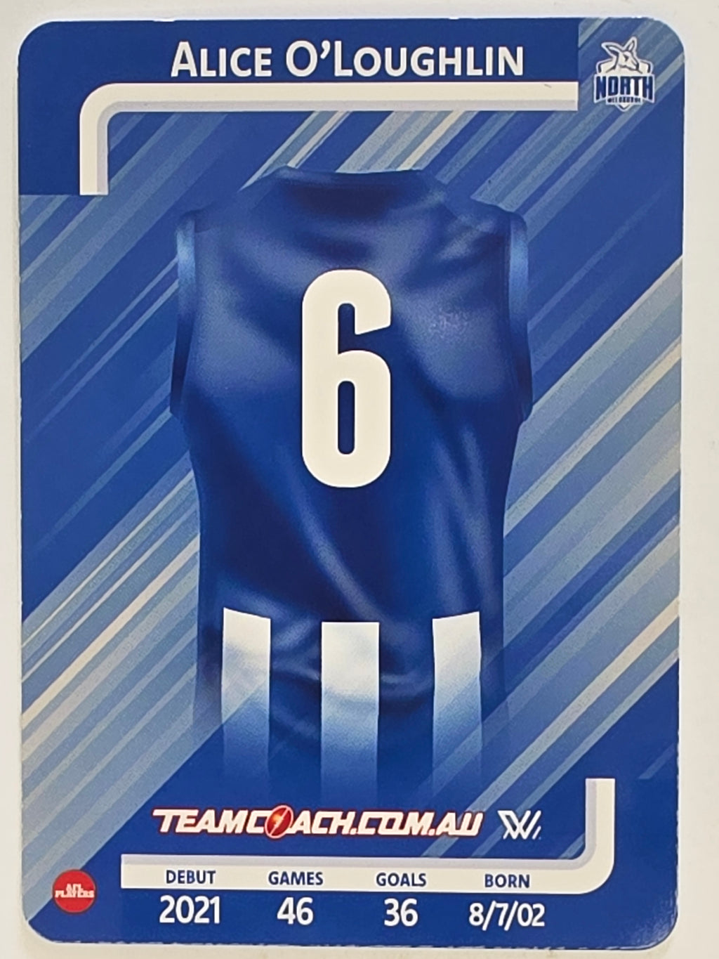 2025 AFLW TeamCoach | #059 Alice O'Loughlin | North Melbourne Kangaroos