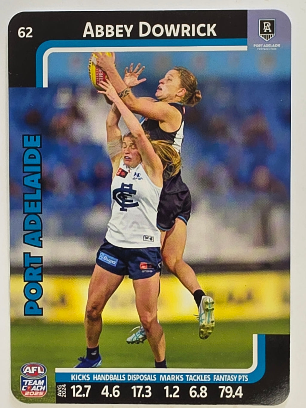 2025 AFLW TeamCoach | #062 Abbey Dowrick | Port Adelaide Power
