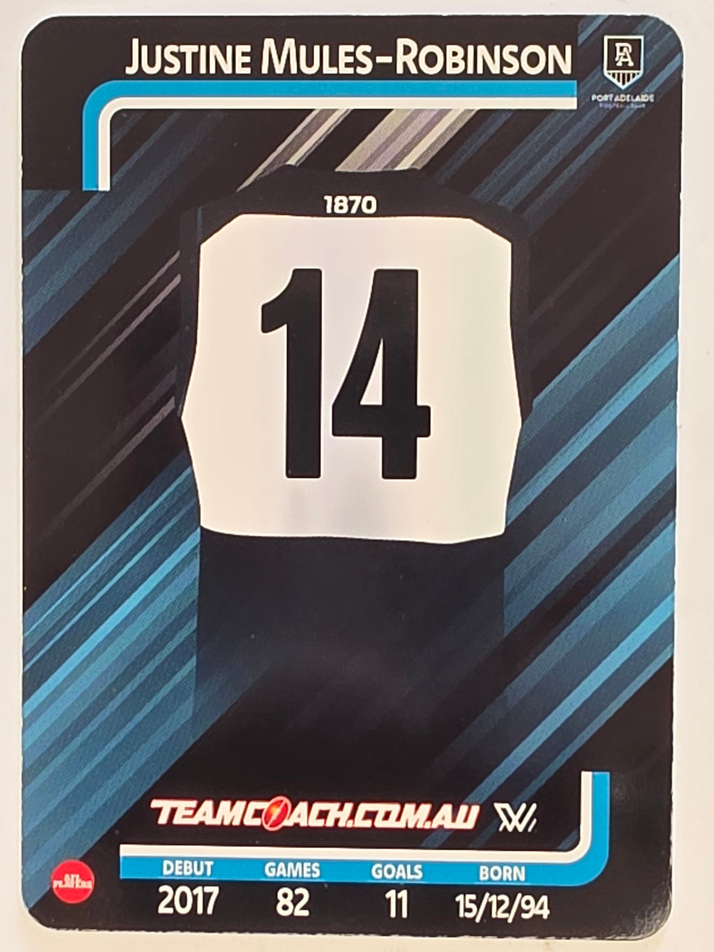 2025 AFLW TeamCoach | #064 Justine Mules-Robinson | Port Adelaide Power
