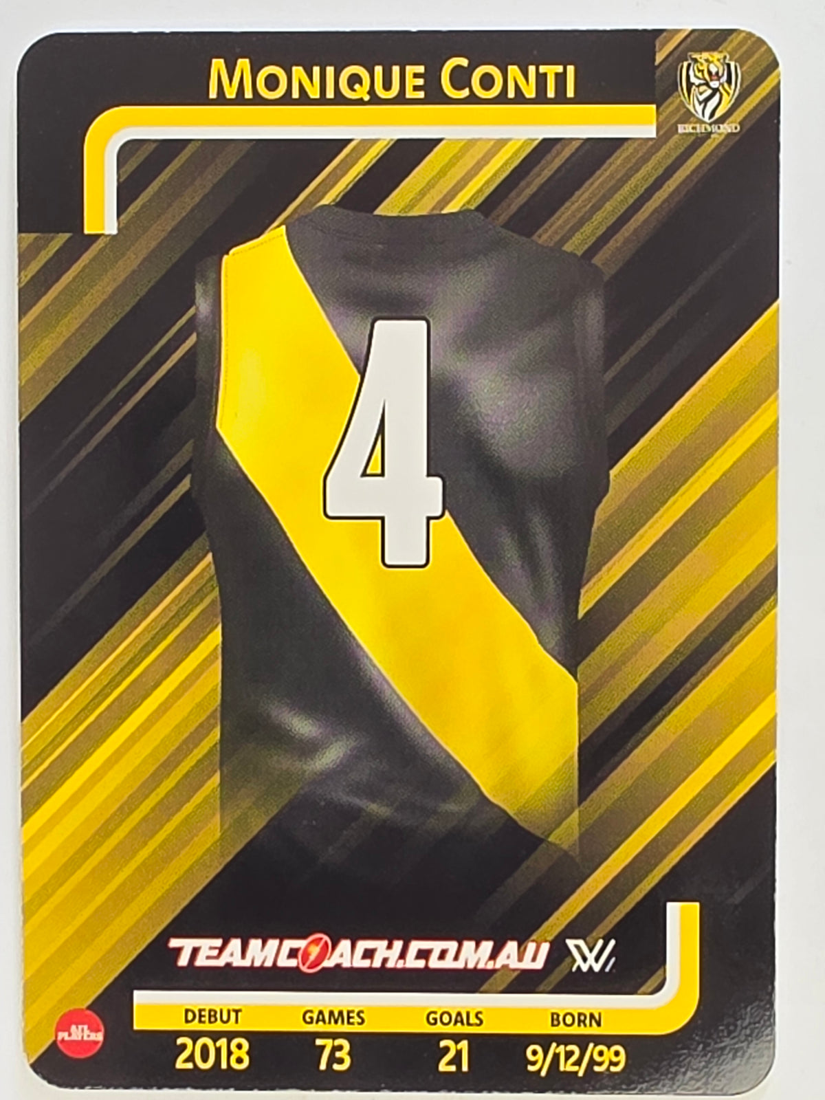 2025 AFLW TeamCoach | #067 Monique Conti | Richmond Tigers