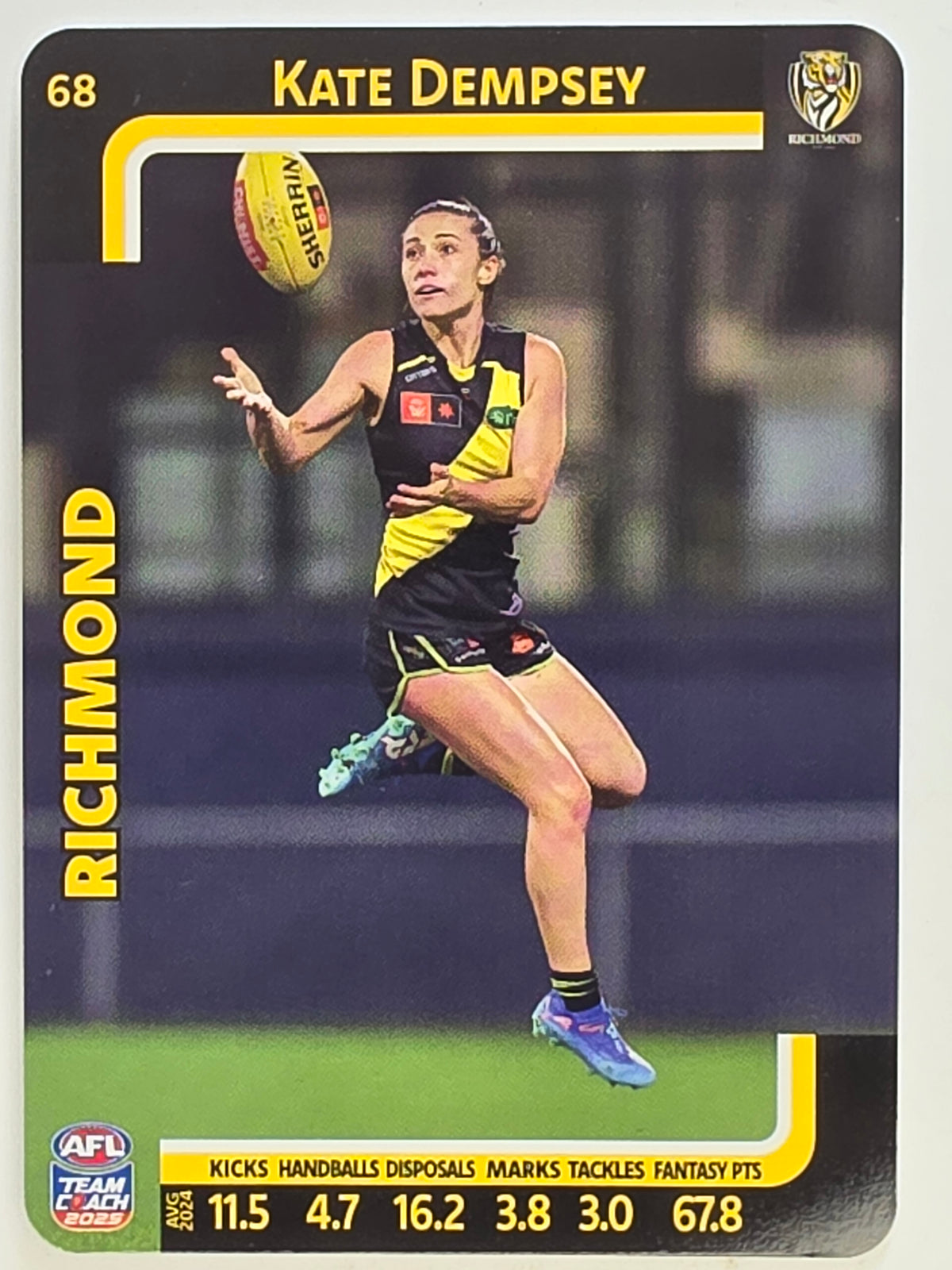 2025 AFLW TeamCoach | #068 Kate Dempsey | Richmond Tigers