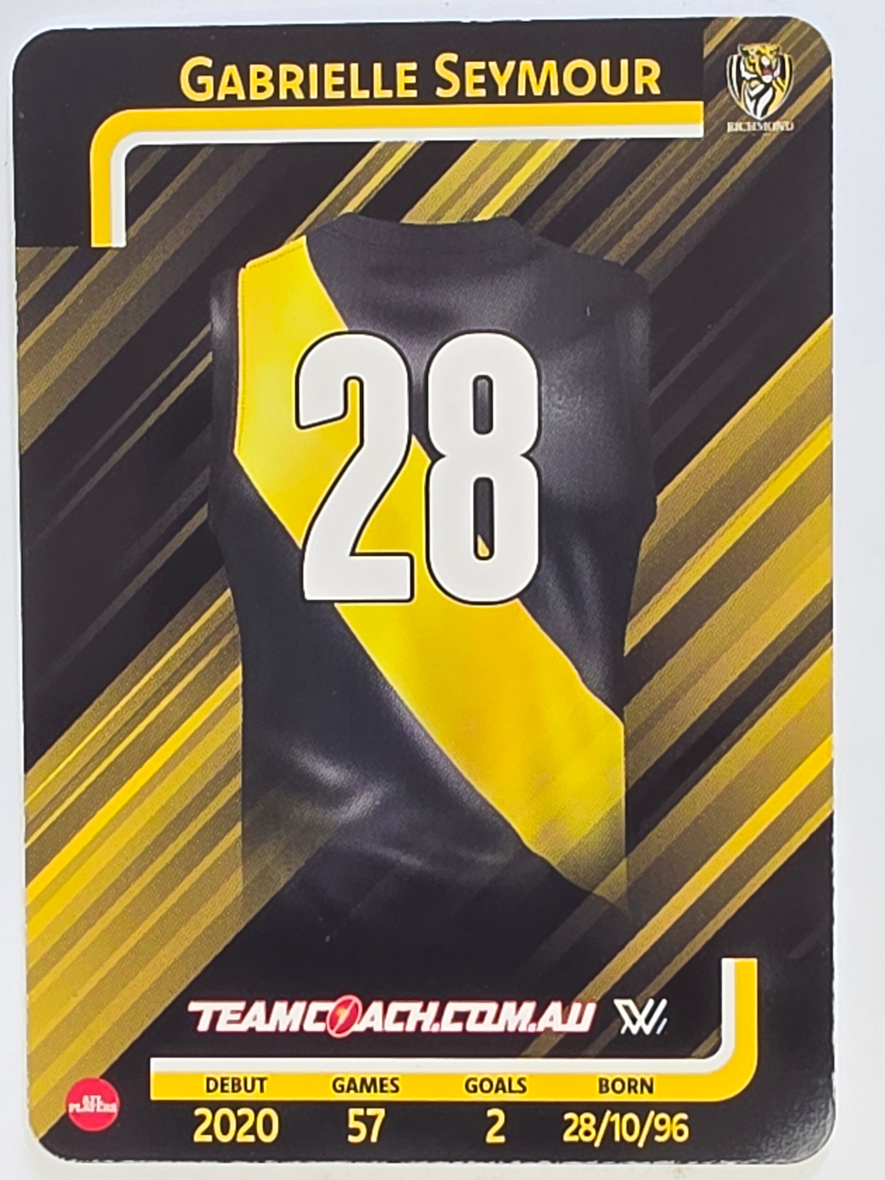 2025 AFLW TeamCoach | #070 Gabrielle Seymour | Richmond Tigers