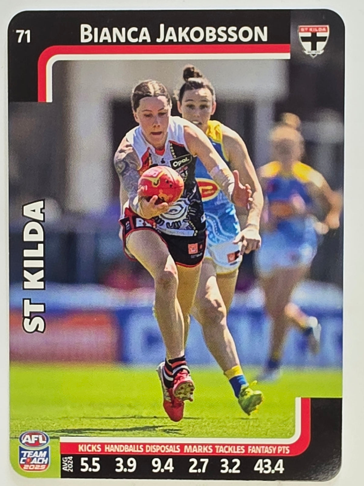 2025 AFLW TeamCoach | #071 Bianca Jakobsson | St. kilda Saints