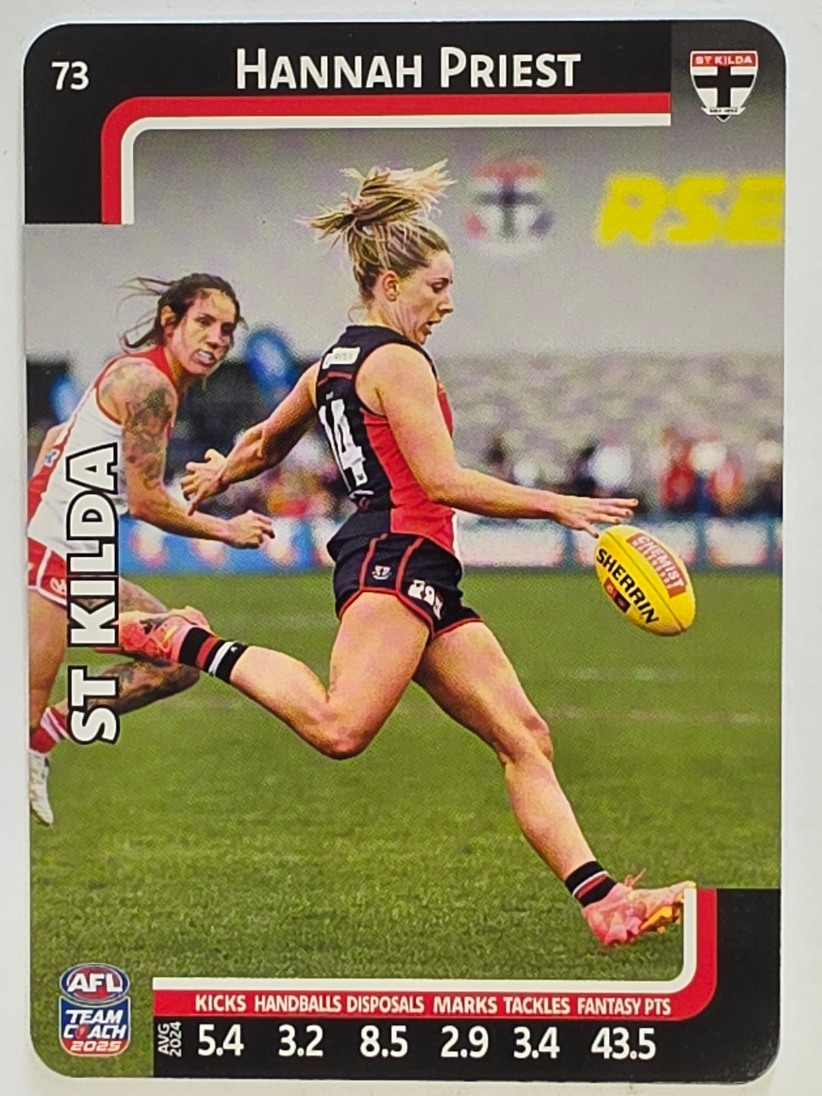 2025 AFLW TeamCoach | #073 Hannah Priest | St. kilda Saints