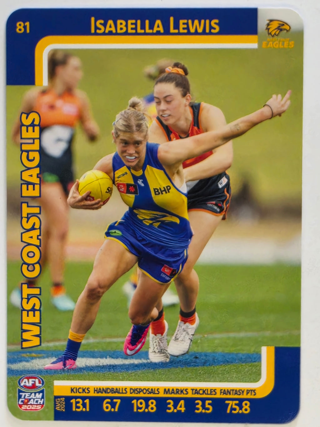 2025 AFLW TeamCoach | #081 Isabella Lewis | West Coast Eagles