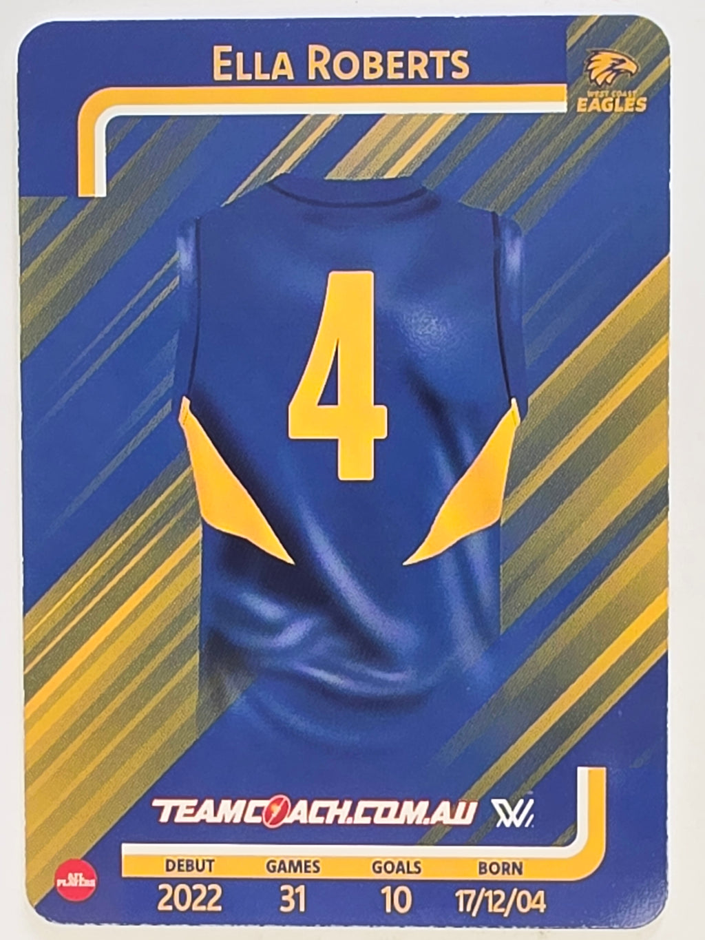 2025 AFLW TeamCoach | #082 Ella Roberts | West Coast Eagles
