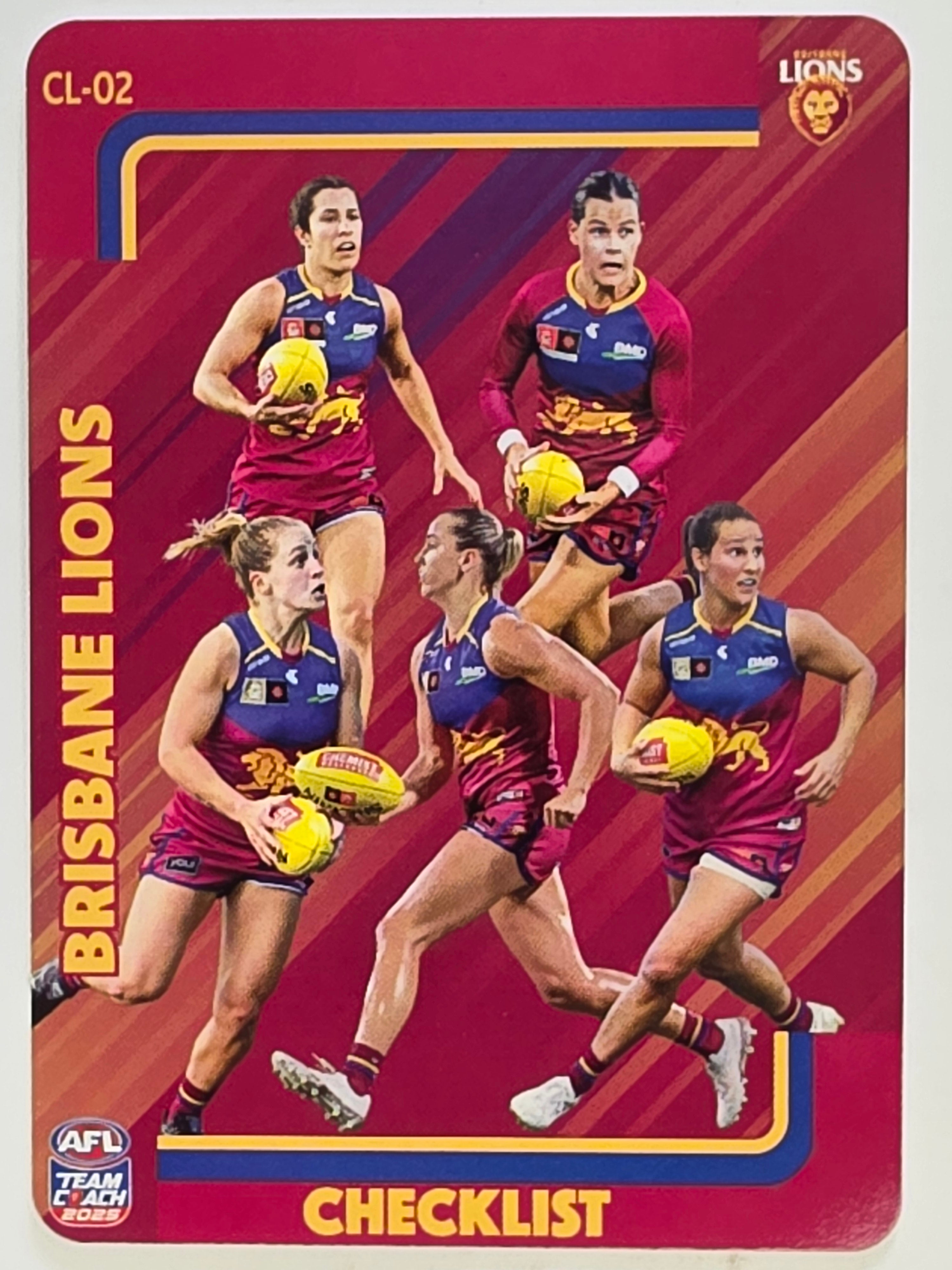 2025 AFLW TeamCoach | #CL-02 Brisbane Lions Checklist