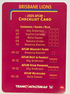 2025 AFLW TeamCoach | #CL-02 Brisbane Lions Checklist