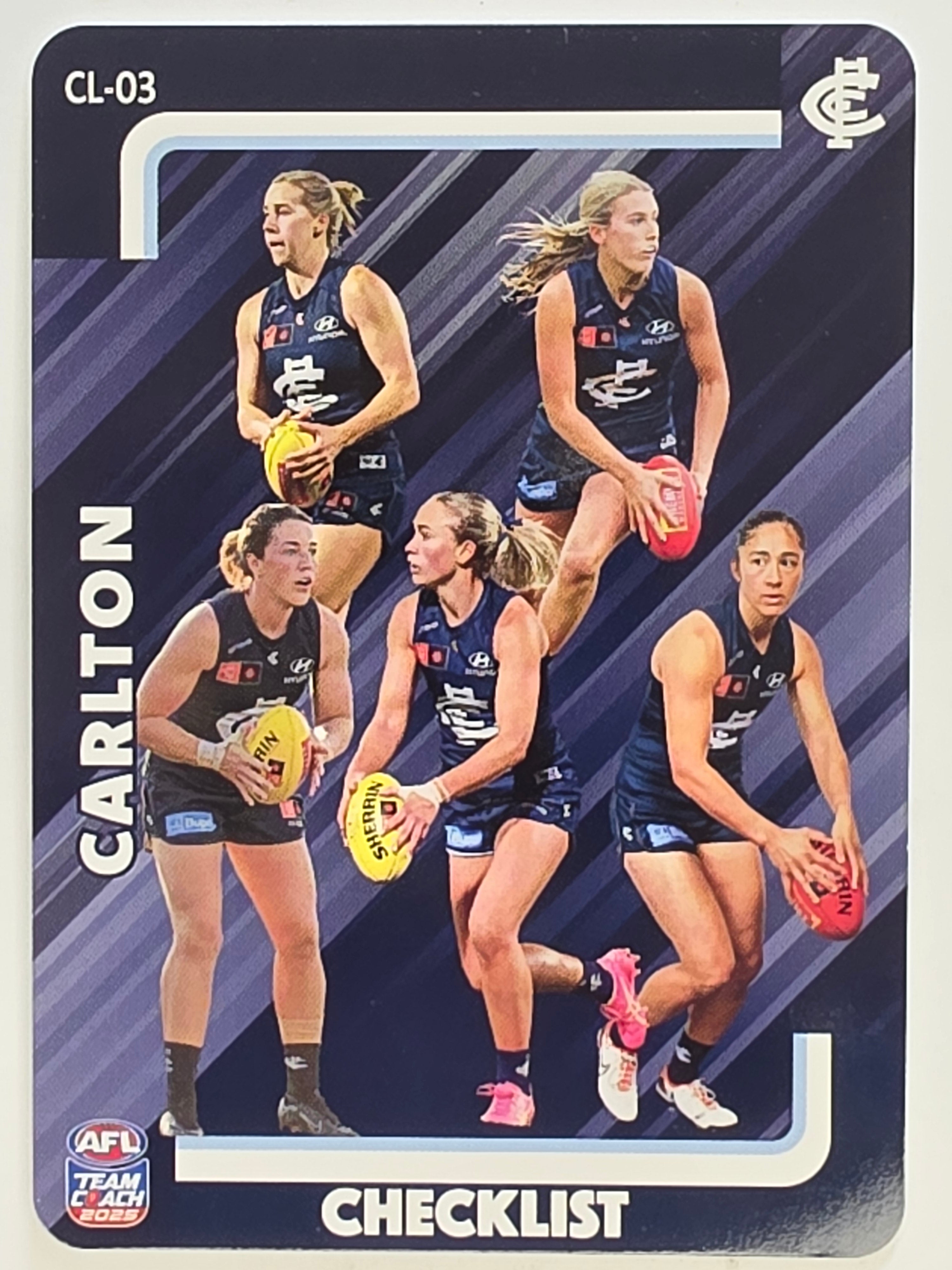 2025 AFLW TeamCoach | #CL-03 Carlton Blues Checklist