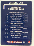 2025 AFLW TeamCoach | #CL-07 Geelong Cats Checklist
