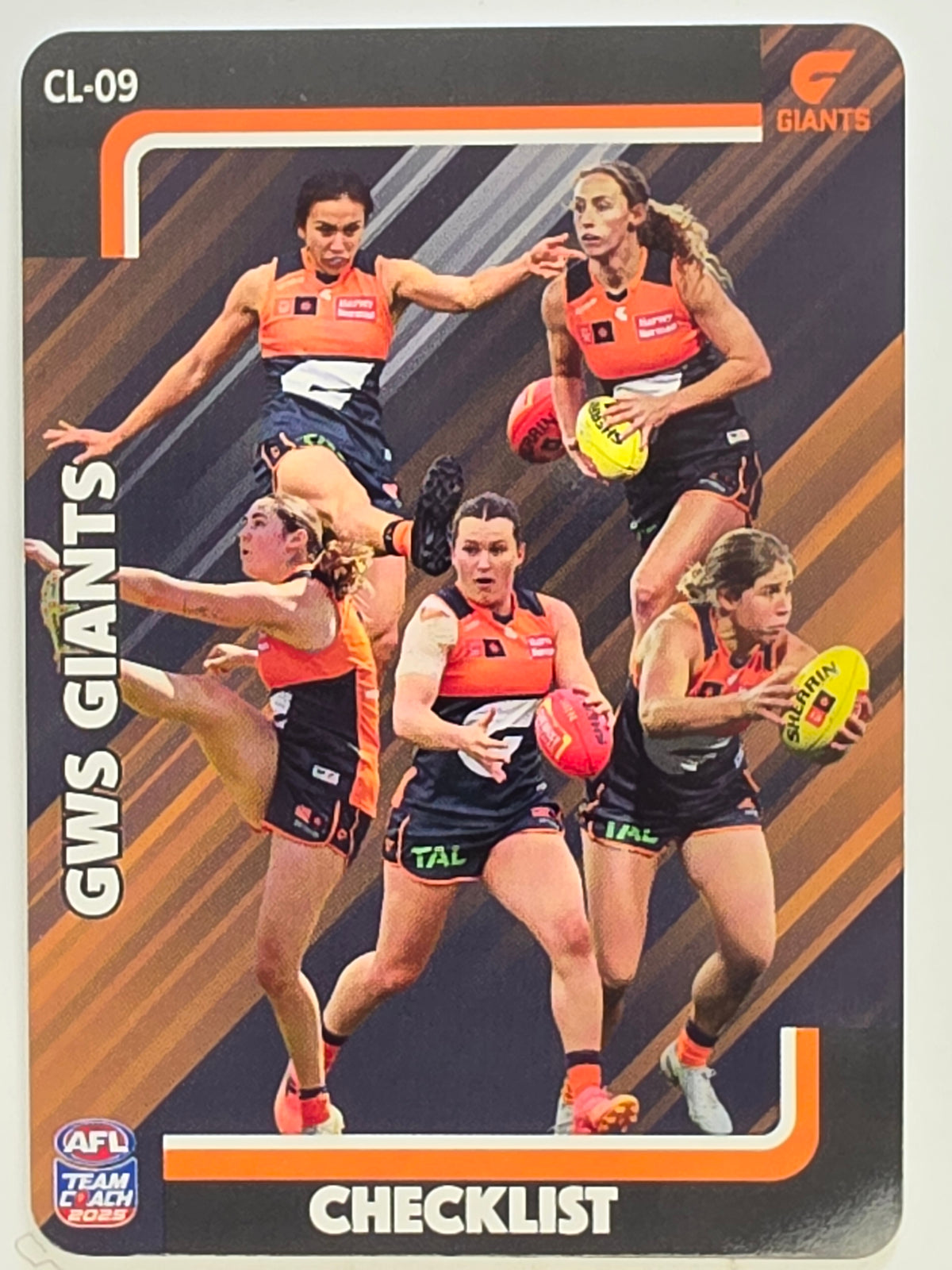 2025 AFLW TeamCoach | #CL-09 Greater Western Sydney Giants Checklist
