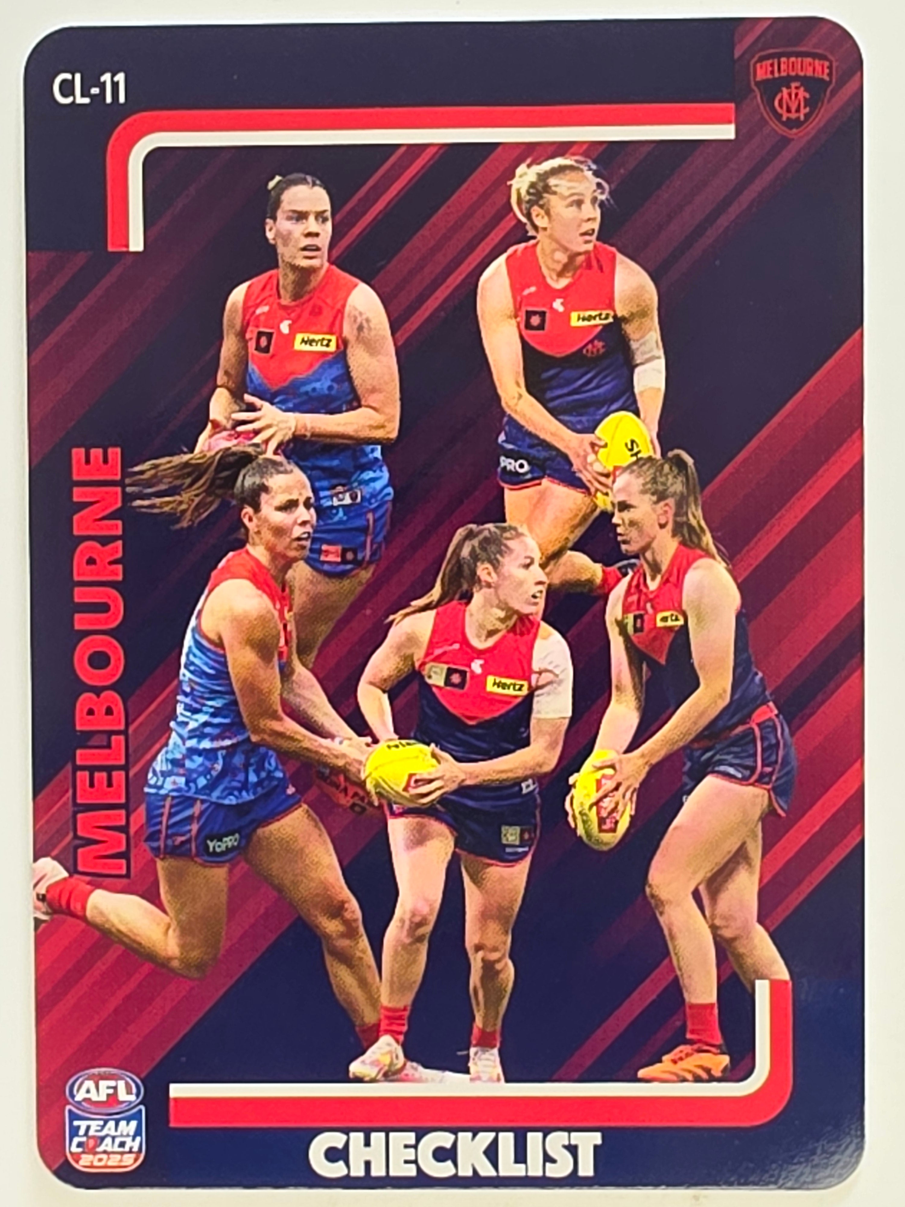 2025 AFLW TeamCoach | #CL-11 Melbourne Demons Checklist