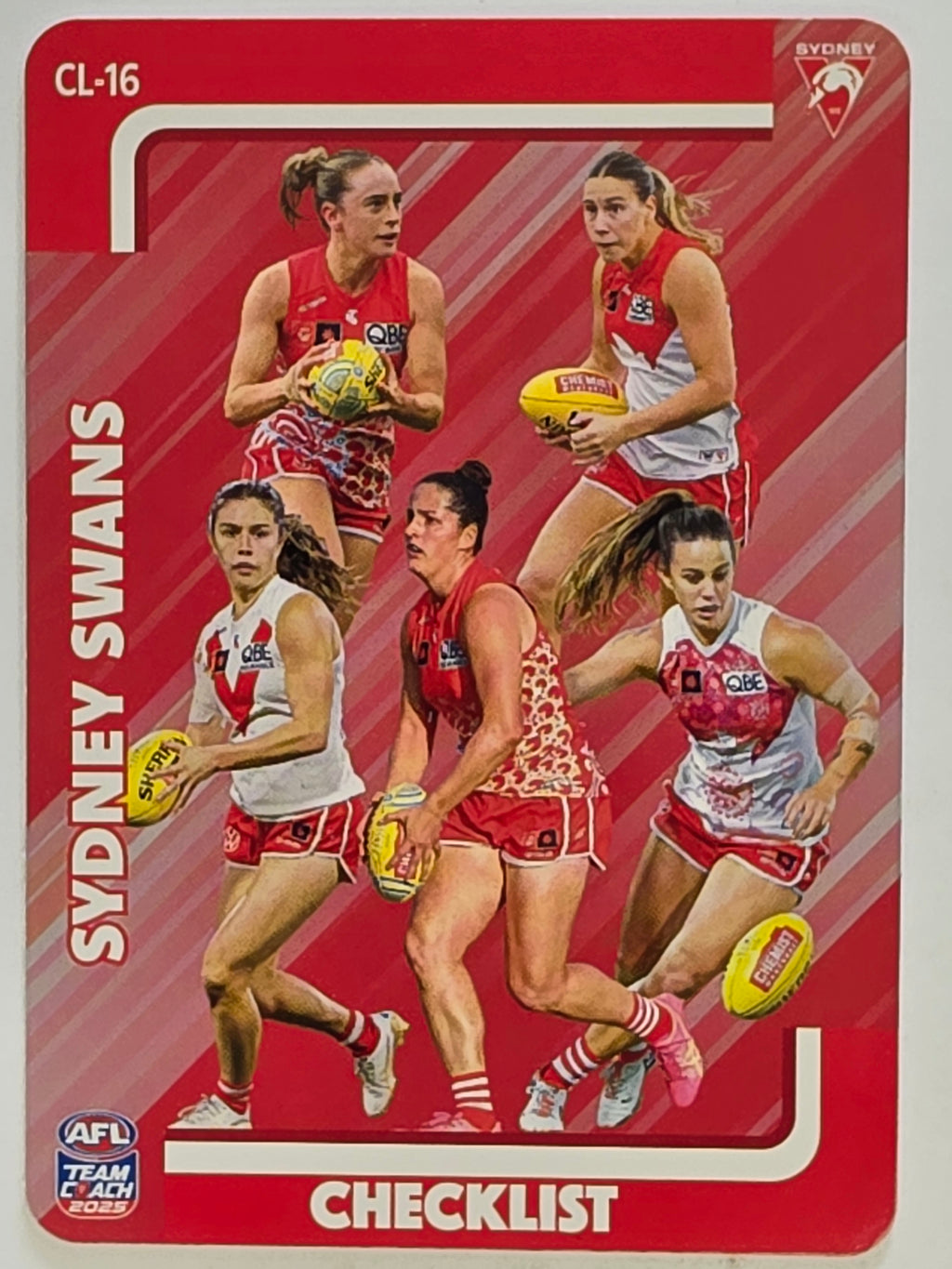 2025 AFLW TeamCoach | #CL-16 Sydney Swans Checklist