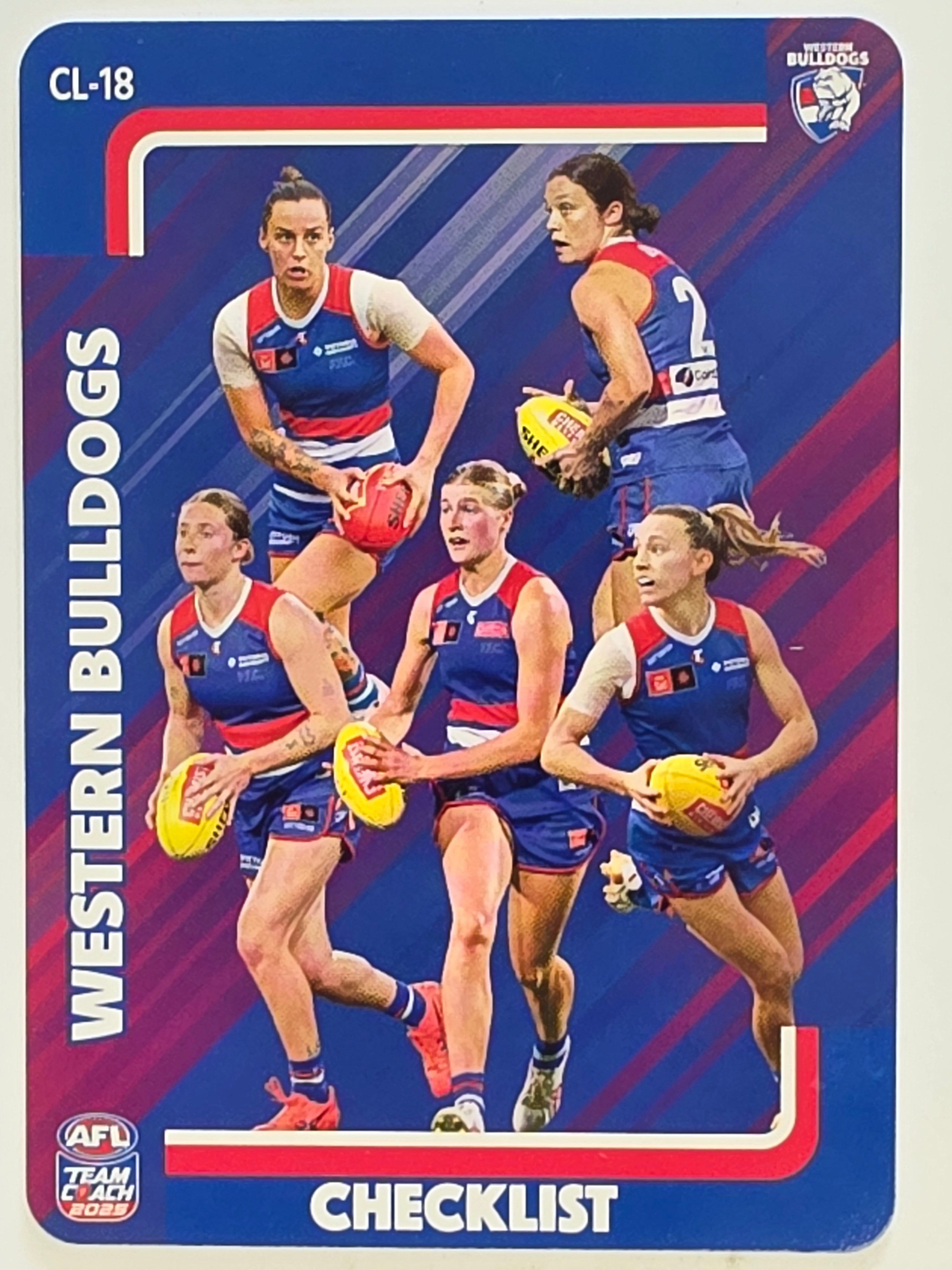 2025 AFLW TeamCoach | #CL-18 Western Bulldogs Checklist