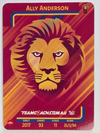 2025 AFLW TeamCoach | Silver Parallel #006 Ally Anderson | Brisbane Lions