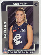 2025 AFLW TeamCoach | Silver Parallel #012 Abbie McKay | Carlton Blues